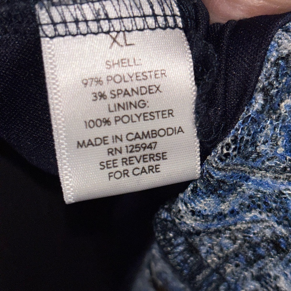 Westport XL Blue Paisley Tunic Blouse - Picture 8 of 8